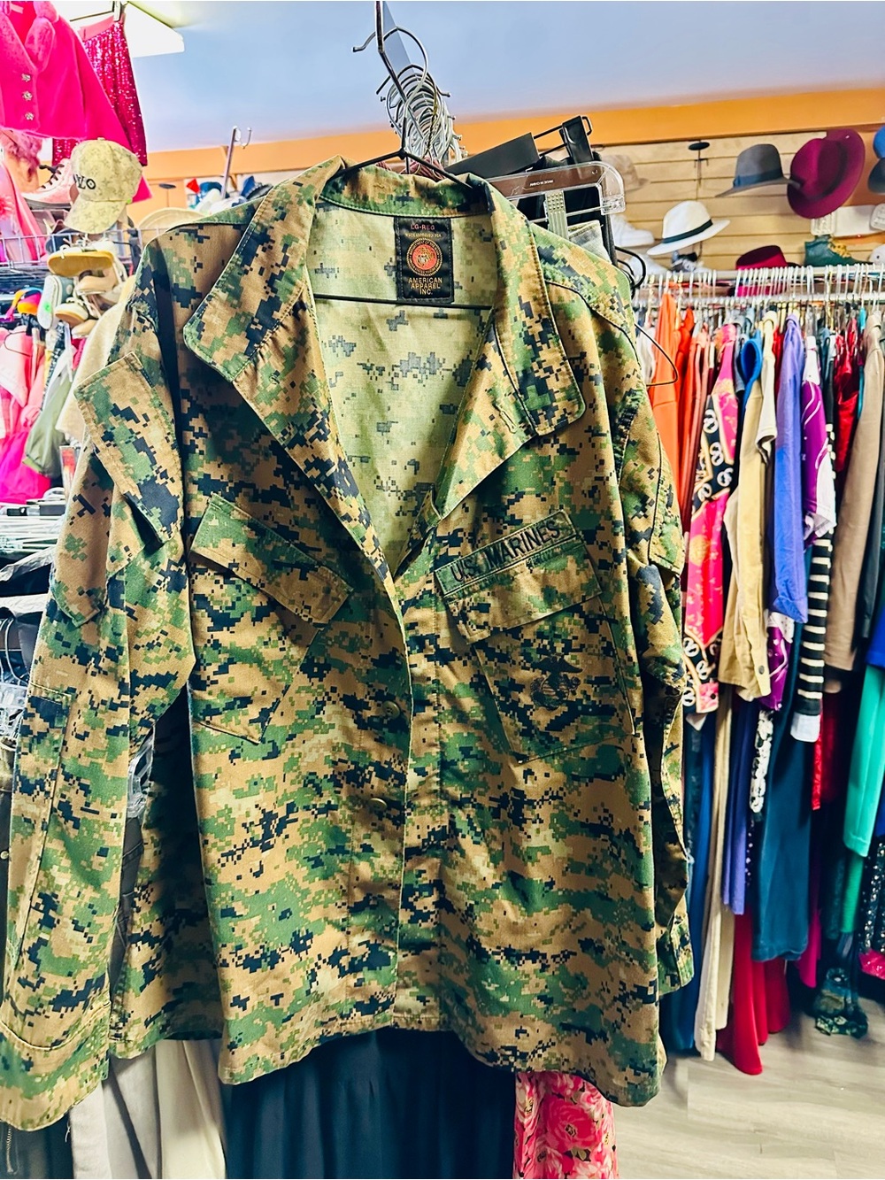 American Apparel Digital Camo Field Jacket - Green, Brown